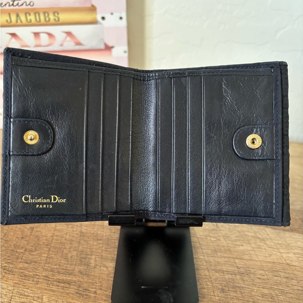 Dior Compact Wallet- Black Vintage Quilted - Picture 6 of 11